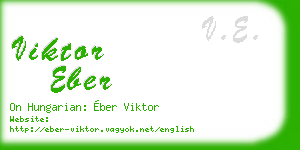 viktor eber business card